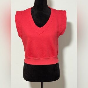 78 & SUNNY Women’s V Neck Sleeveless Sweatshirt Tank - XS